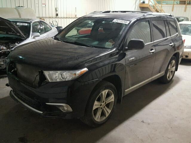 5TDDK3EH7BS081610 - 2011 TOYOTA HIGHLANDER BLACK photo 2