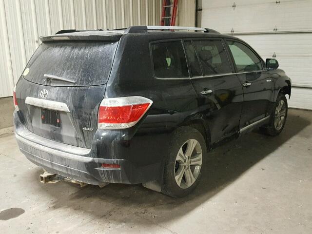 5TDDK3EH7BS081610 - 2011 TOYOTA HIGHLANDER BLACK photo 4