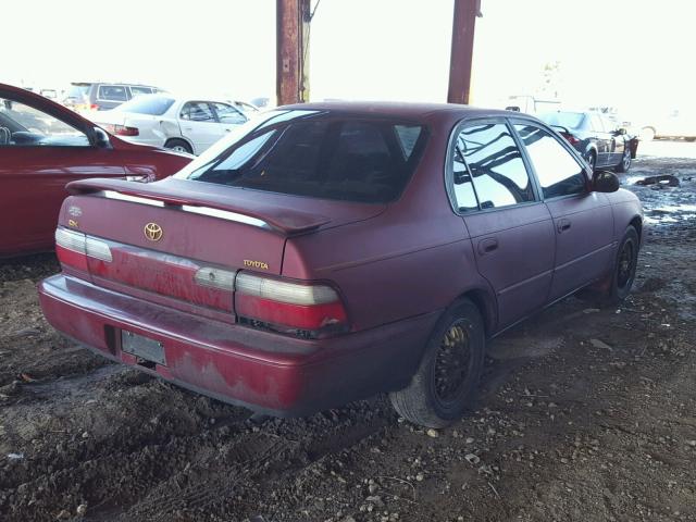 1NXBB02EXTZ445155 - 1996 TOYOTA COROLLA DX MAROON photo 4