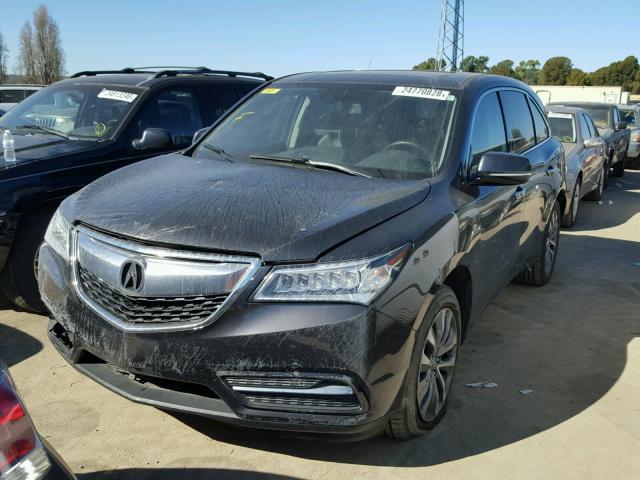 5FRYD4H43FB014389 - 2015 ACURA MDX TECHNO BROWN photo 2