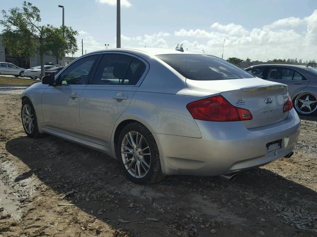 JNKBV61EX8M213516 - 2008 INFINITI G35 SILVER photo 3