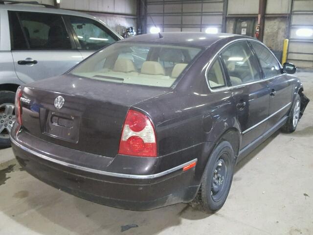 WVWPD63B84P322451 - 2004 VOLKSWAGEN PASSAT GLS BROWN photo 4