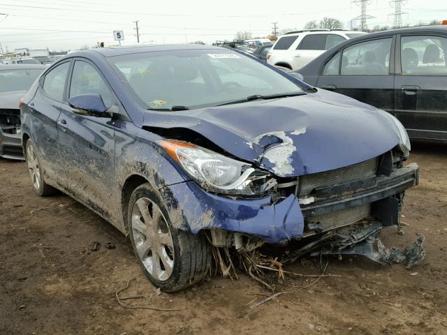 5NPDH4AEXCH094178 - 2012 HYUNDAI ELANTRA GL BLUE photo 1