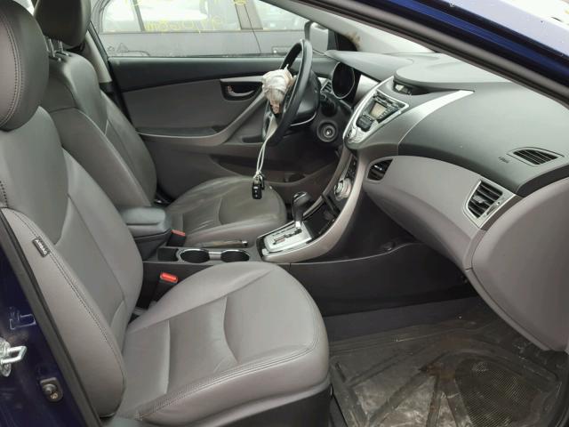 5NPDH4AEXCH094178 - 2012 HYUNDAI ELANTRA GL BLUE photo 5