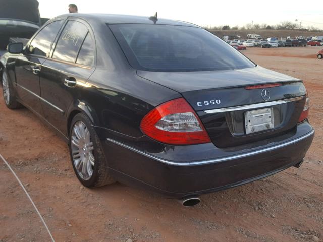 WDBUF72X57A993646 - 2007 MERCEDES-BENZ E 550 BLACK photo 3