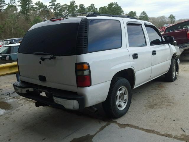 1GNEC13V55R198739 - 2005 CHEVROLET TAHOE C150 WHITE photo 4