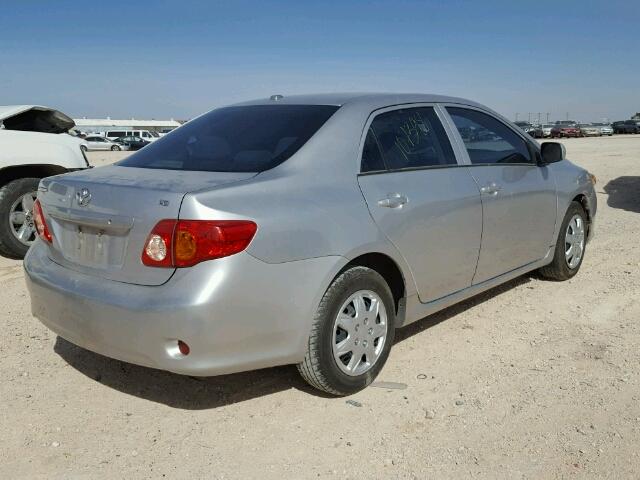 1NXBU40E39Z123423 - 2009 TOYOTA COROLLA BA SILVER photo 4