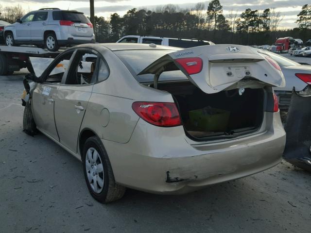 KMHDU46D27U227860 - 2007 HYUNDAI ELANTRA GL GOLD photo 3