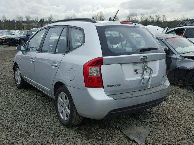 KNAFG525687148665 - 2008 KIA RONDO BASE SILVER photo 3