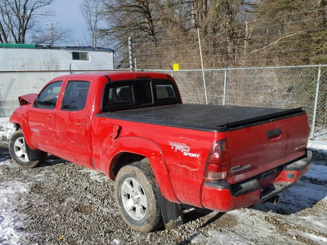 5TEMU52N97Z434598 - 2007 TOYOTA TACOMA DOU RED photo 3
