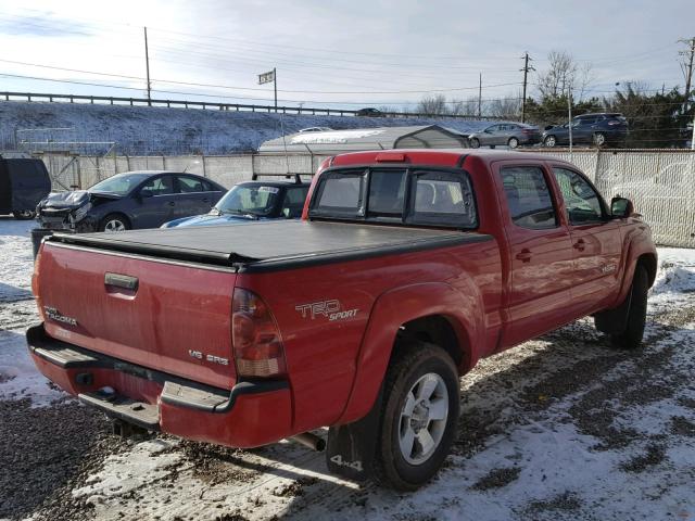 5TEMU52N97Z434598 - 2007 TOYOTA TACOMA DOU RED photo 4