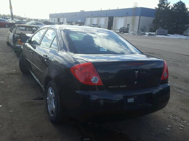 1G2ZF58B374271814 - 2007 PONTIAC G6 VALUE L BLACK photo 3