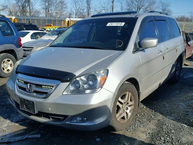 5FNRL38626B401147 - 2006 HONDA ODYSSEY EX SILVER photo 2