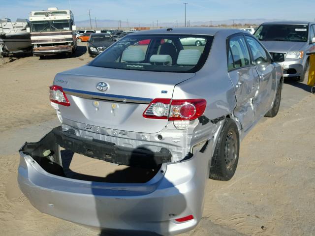 2T1BU4EE4BC538234 - 2011 TOYOTA COROLLA BA SILVER photo 4