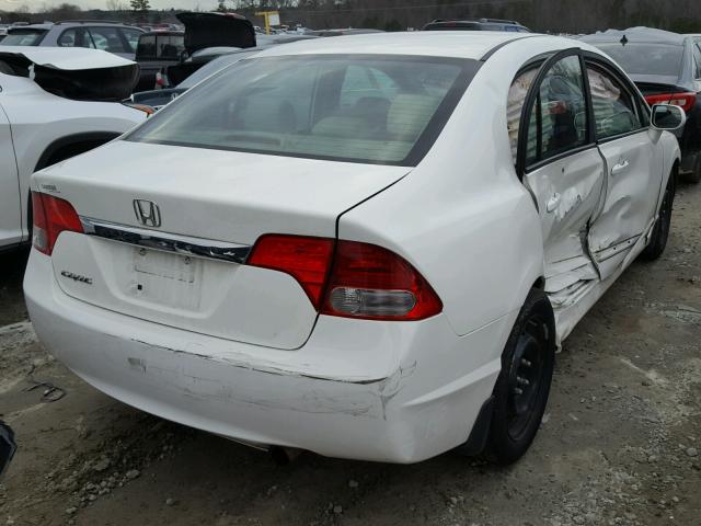 1HGFA16579L000848 - 2009 HONDA CIVIC LX WHITE photo 4