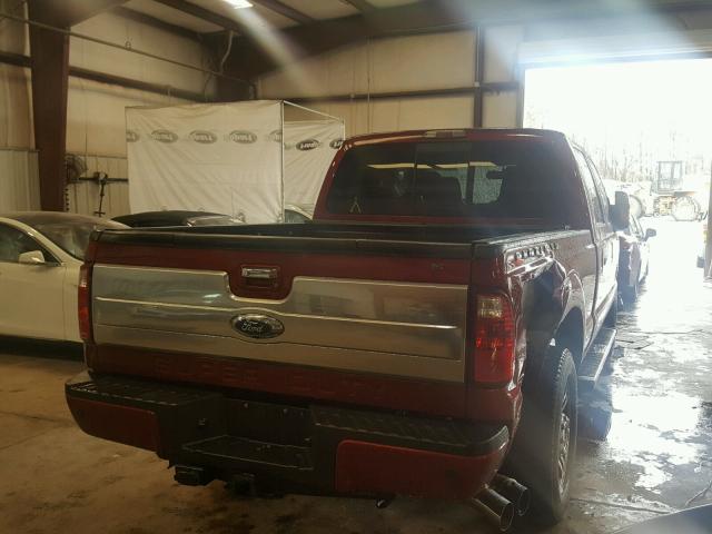 1FT7W2BT4FED13564 - 2015 FORD F250 SUPER RED photo 4