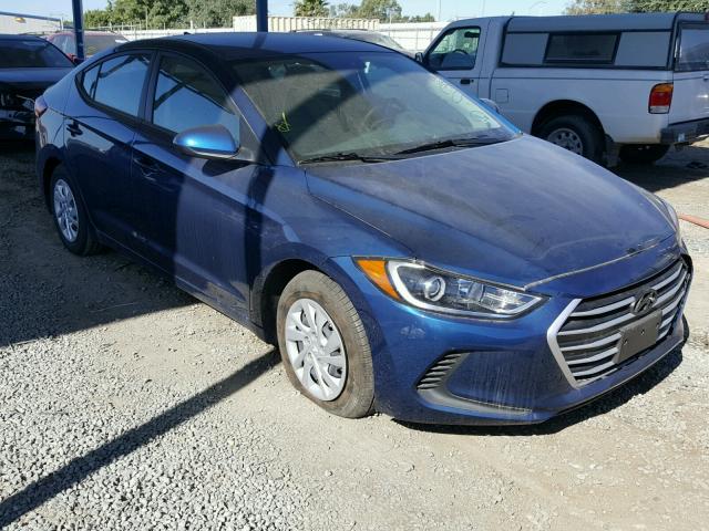 5NPD74LF2HH126394 - 2017 HYUNDAI ELANTRA SE BLUE photo 1