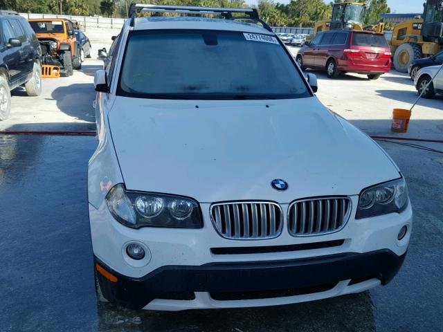 WBXPC93478WJ13416 - 2008 BMW X3 3.0SI WHITE photo 9