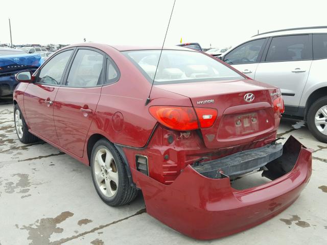 KMHDU46D47U086449 - 2007 HYUNDAI ELANTRA GL BURGUNDY photo 3