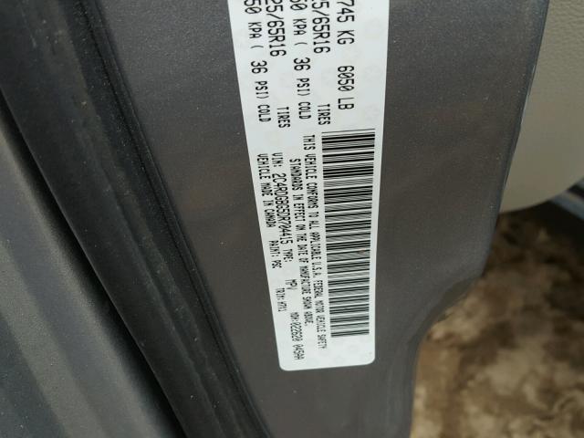 2C4RDGBG5DR704415 - 2013 DODGE GRAND CARA GRAY photo 10