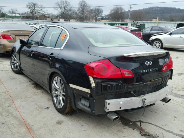 JNKBV61E07M708404 - 2007 INFINITI G35 BLACK photo 3