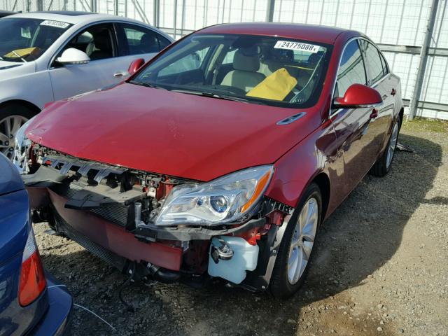 2G4GK5EX4E9253164 - 2014 BUICK REGAL RED photo 2