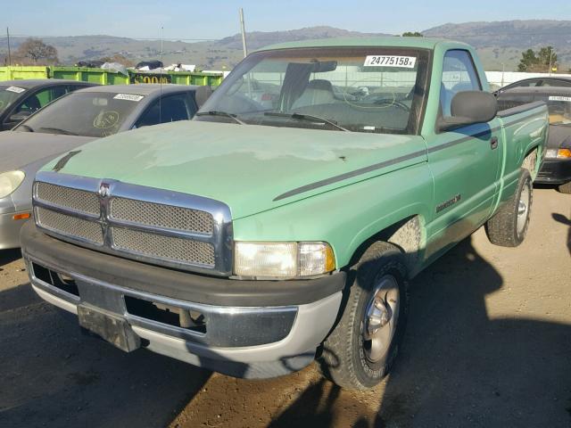 1B7HC16Y8XS251215 - 1999 DODGE RAM 1500 GREEN photo 2