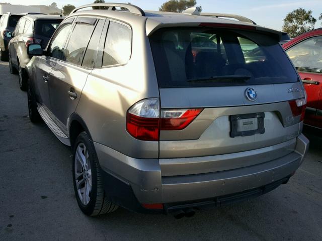 WBXPC93478WJ15179 - 2008 BMW X3 3.0SI GOLD photo 3