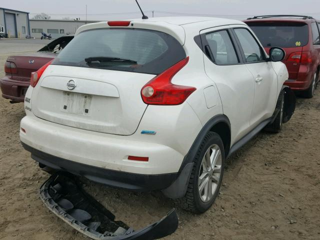 JN8AF5MR0DT206968 - 2013 NISSAN JUKE S WHITE photo 4