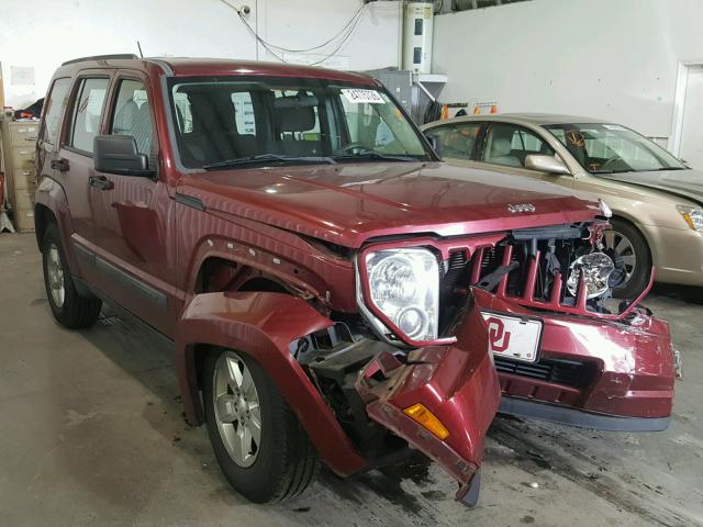 1C4PJLAK5CW117605 - 2012 JEEP LIBERTY SP MAROON photo 1