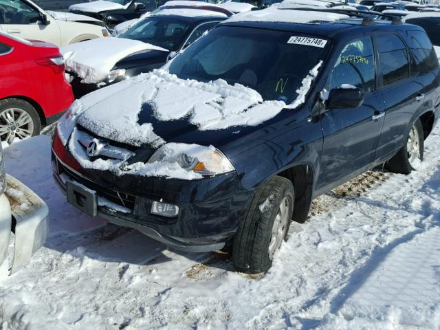 2HNYD18235H500945 - 2005 ACURA MDX GRAY photo 2