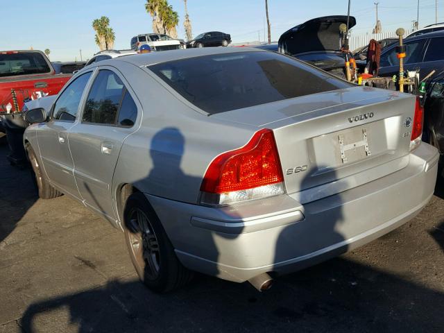 YV1RS592482699324 - 2008 VOLVO S60 2.5T SILVER photo 3