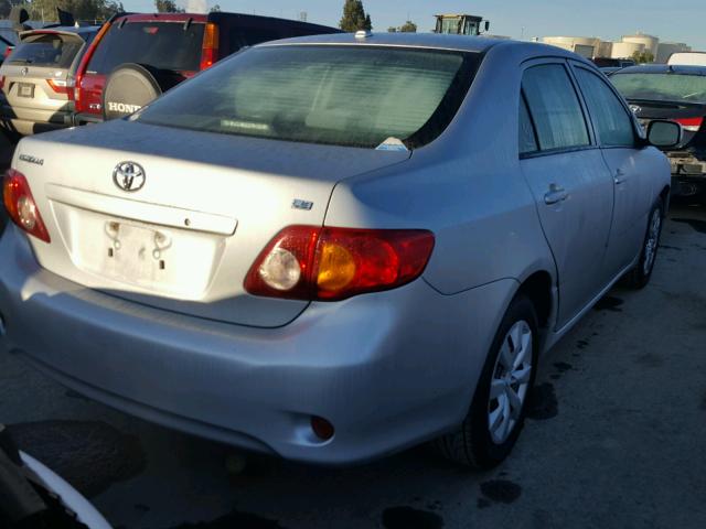 2T1BU4EE1AC519316 - 2010 TOYOTA COROLLA LE SILVER photo 4