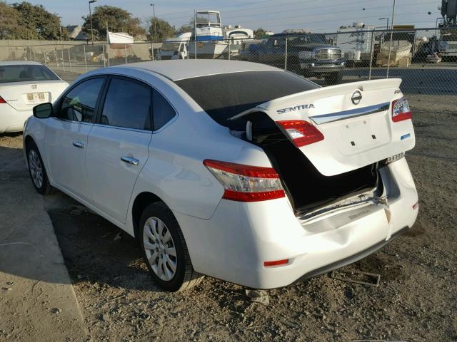 3N1AB7AP0DL734846 - 2013 NISSAN SENTRA S WHITE photo 3