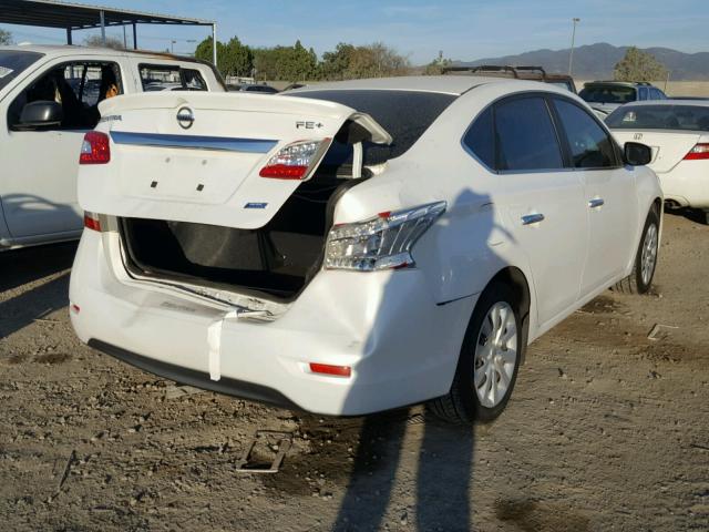 3N1AB7AP0DL734846 - 2013 NISSAN SENTRA S WHITE photo 4