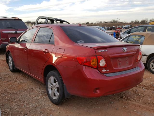 1NXBU4EE6AZ220757 - 2010 TOYOTA COROLLA BA RED photo 3