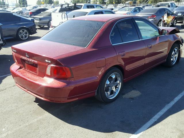 4A3AA46GX2E115267 - 2002 MITSUBISHI GALANT ES RED photo 4