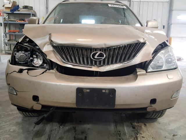 2T2HK31U37C037684 - 2007 LEXUS RX 350 GOLD photo 9