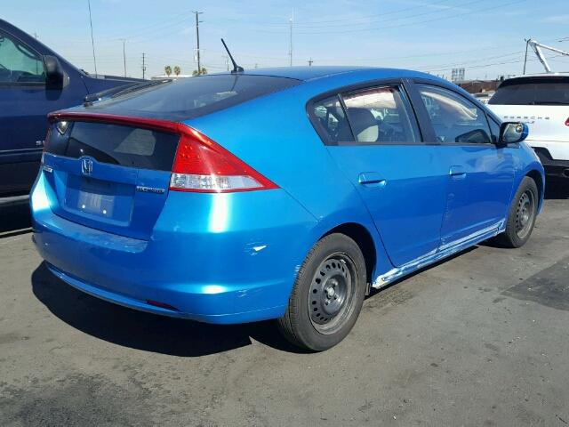 JHMZE2H50AS013906 - 2010 HONDA INSIGHT LX BLUE photo 4