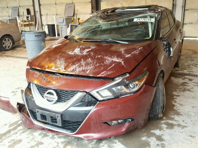 1N4AA6AP6GC383148 - 2016 NISSAN MAXIMA 3.5 RED photo 2