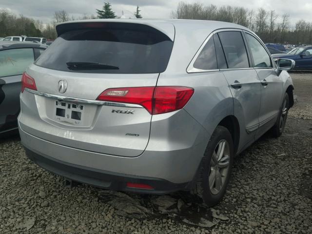 5J8TB4H59EL016221 - 2014 ACURA RDX TECHNO SILVER photo 4