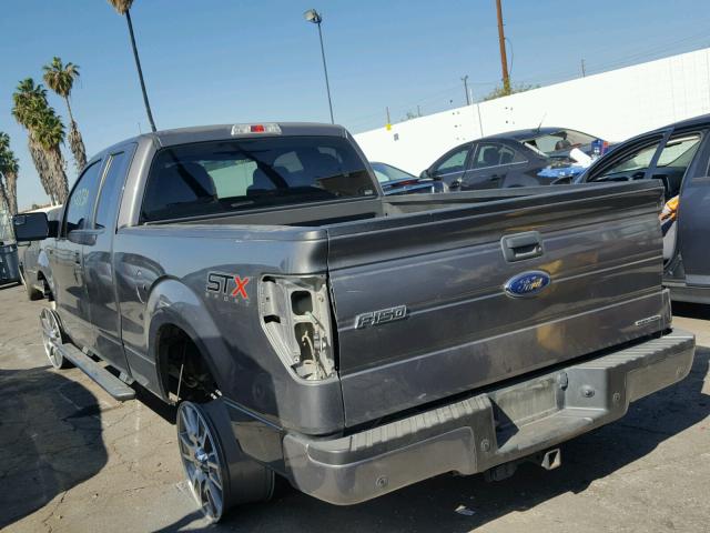 1FTFX1CF6EKE32728 - 2014 FORD F150 SUPER GRAY photo 3