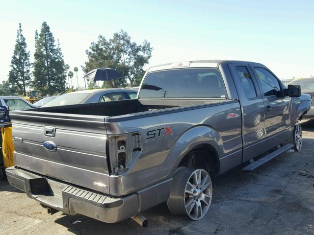 1FTFX1CF6EKE32728 - 2014 FORD F150 SUPER GRAY photo 4