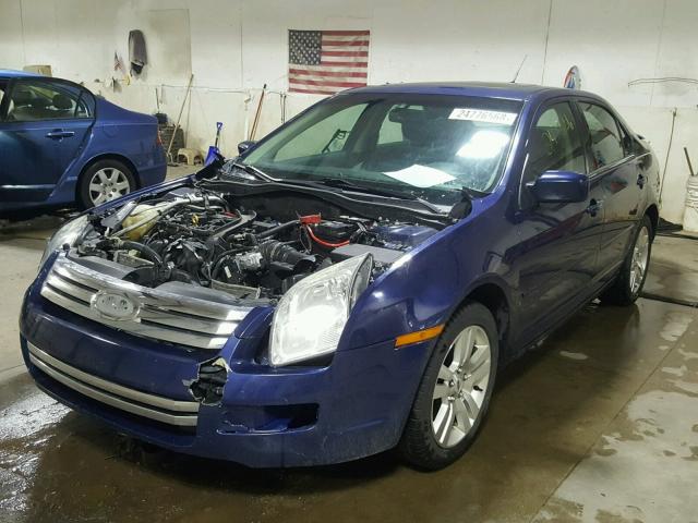 3FAHP08Z07R129244 - 2007 FORD FUSION SEL BLUE photo 2