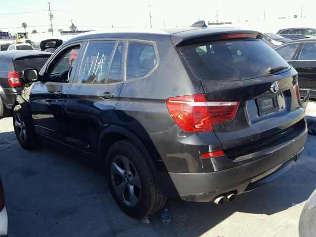 5UXWX5C52BL706476 - 2011 BMW X3 XDRIVE2 BLACK photo 3