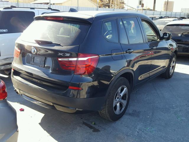 5UXWX5C52BL706476 - 2011 BMW X3 XDRIVE2 BLACK photo 4