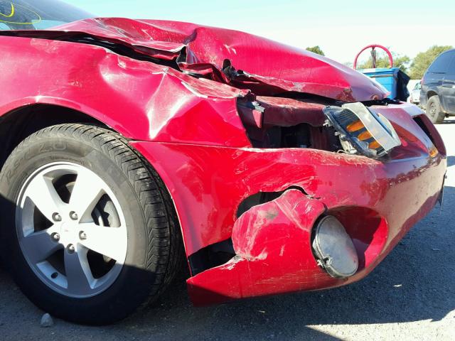 2G2WP552871112030 - 2007 PONTIAC GRAND PRIX RED photo 9