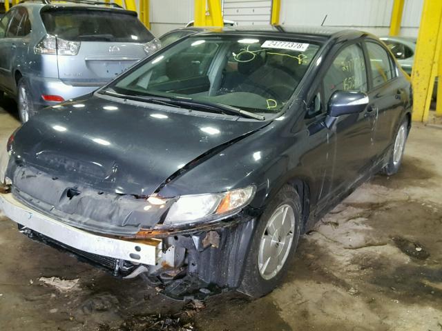 JHMFA36207S011563 - 2007 HONDA CIVIC HYBR BLUE photo 2