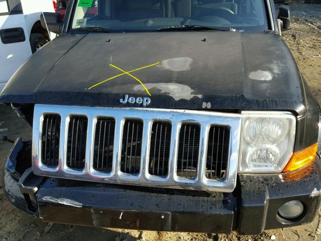 1J8HG48P17C691287 - 2007 JEEP COMMANDER BLACK photo 7