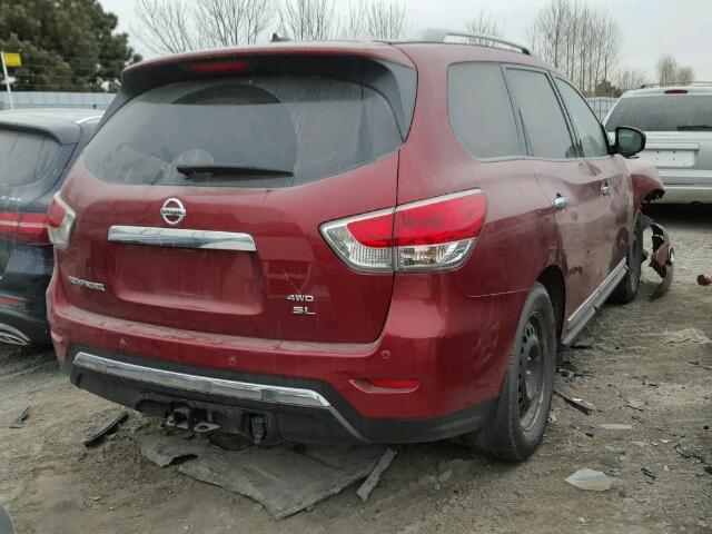 5N1AR2MMXEC709801 - 2014 NISSAN PATHFINDER RED photo 4